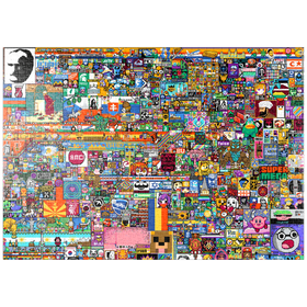 Darstellung des Puzzle-Motivs r/place Reddit Pixel War 04.2022 - Extreme Size, Part 2/6 for collage – Puzzleteile: 1000