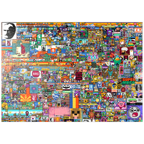 puzzleplate r/place Pixel War 04.2022 - Extreme Size, Part 2/6 for collage 1000 Puzzle