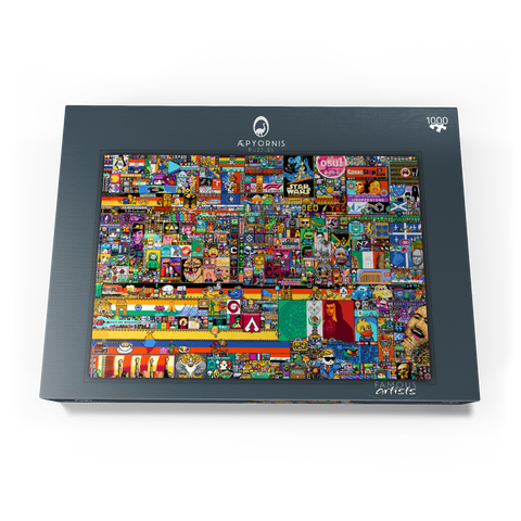 r/place Pixel War 04.2022 - Extreme Size, Part 3/6 for collage 1000 Puzzle Schachtel Ansicht3