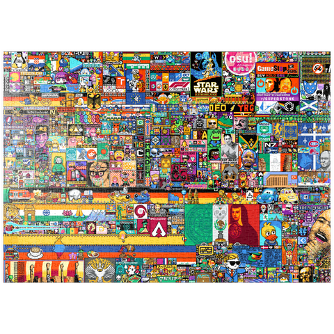 puzzleplate r/place Pixel War 04.2022 - Extreme Size, Part 3/6 for collage 1000 Puzzle