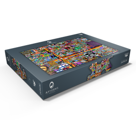 Alternative Darstellung des Puzzle-Motivs r/place Reddit Pixel War 04.2022 - Extreme Size, Part 4/6 for collage – Puzzleteile: 1000