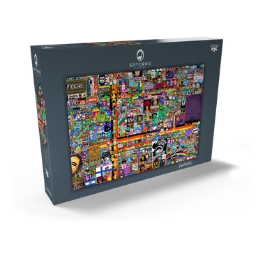 r/place Pixel War 04.2022 - Extreme Size, Part 4/6 for collage 1000 Puzzle Schachtel Ansicht2
