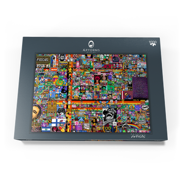 r/place Pixel War 04.2022 - Extreme Size, Part 4/6 for collage 1000 Puzzle Schachtel Ansicht3