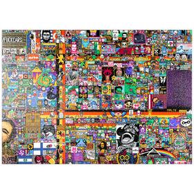 Darstellung des Puzzle-Motivs r/place Reddit Pixel War 04.2022 - Extreme Size, Part 4/6 for collage – Puzzleteile: 1000