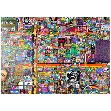 puzzleplate r/place Pixel War 04.2022 - Extreme Size, Part 4/6 for collage 1000 Puzzle