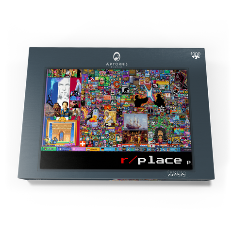 r/place Pixel War 04.2022 - Extreme Size, Part 5/6 for collage 1000 Puzzle Schachtel Ansicht3