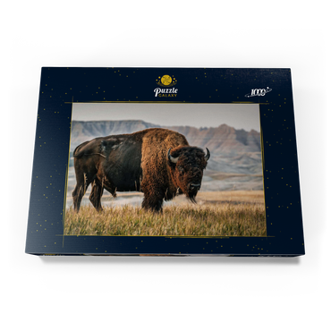 Amerikanischer Bison in South Dakota 1000 Puzzle Schachtel Ansicht3