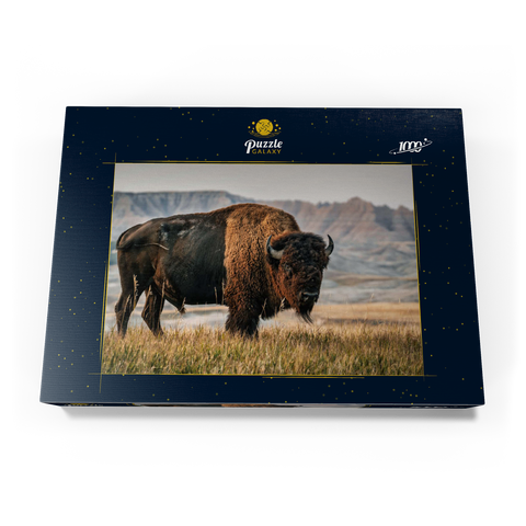 Amerikanischer Bison in South Dakota 1000 Puzzle Schachtel Ansicht3