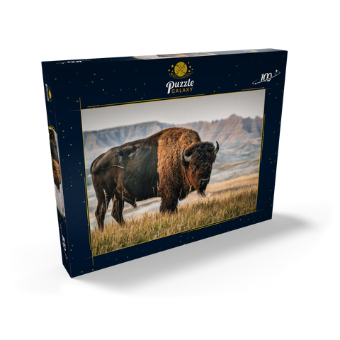 Amerikanischer Bison in South Dakota 100 Puzzle Schachtel Ansicht2