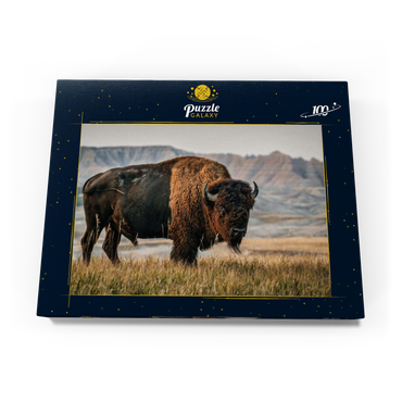 Amerikanischer Bison in South Dakota 100 Puzzle Schachtel Ansicht3