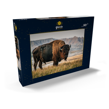 Amerikanischer Bison in South Dakota 500 Puzzle Schachtel Ansicht2