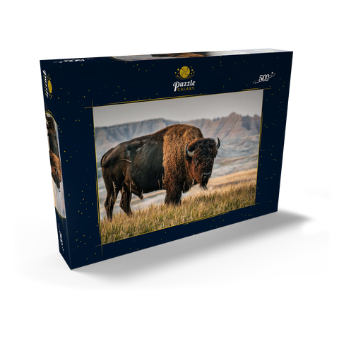 Amerikanischer Bison in South Dakota 500 Puzzle Schachtel Ansicht2