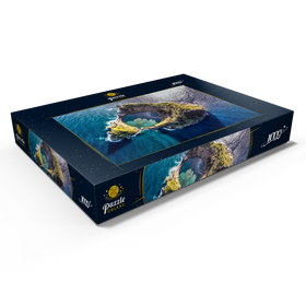 Darstellung des Puzzle Motivs Insel Vila Franca do Campo, Insel Sao Miguel, Azoren, Portugal - Puzzleteile: 1000