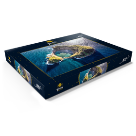 Darstellung des Puzzle Motivs Insel Vila Franca do Campo, Insel Sao Miguel, Azoren, Portugal - Puzzleteile: 100