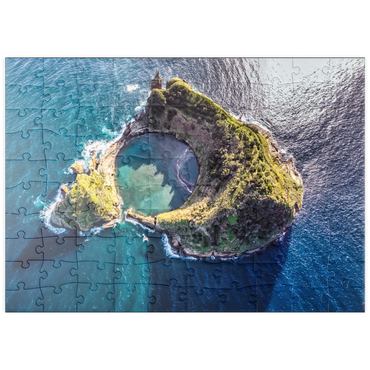 puzzleplate Insel Vila Franca do Campo, Insel Sao Miguel, Azoren, Portugal 100 Puzzle
