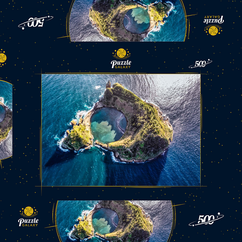 Insel Vila Franca do Campo, Insel Sao Miguel, Azoren, Portugal 500 Puzzle Schachtel 3D Modell