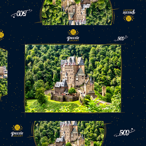 Burg Eltz, Wierschem, Rheinland Pfalz, Deutschland 500 Puzzle Schachtel 3D Modell
