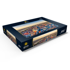 Alternative Darstellung des Puzzle-Motivs Stadt Augsburg von oben – Puzzleteile: 1000
