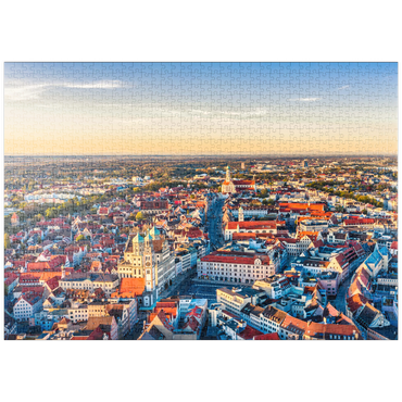 puzzleplate Stadt Augsburg von oben 1000 Puzzle