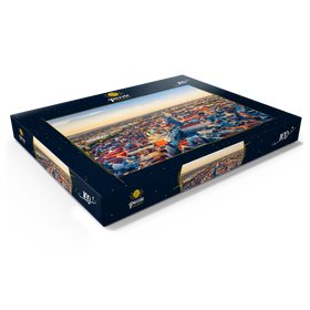 Darstellung des Puzzle Motivs Stadt Augsburg von oben - Puzzleteile: 100