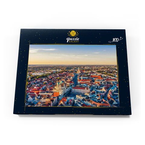 Stadt Augsburg von oben 100 Puzzle Schachtel Ansicht3