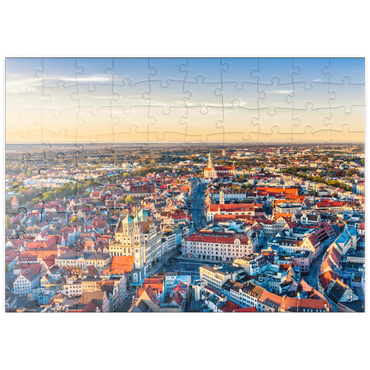 puzzleplate Stadt Augsburg von oben 100 Puzzle