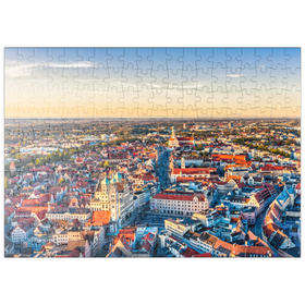 Darstellung des Puzzle-Motivs Stadt Augsburg von oben – Puzzleteile: 200