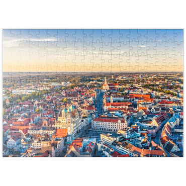puzzleplate Stadt Augsburg von oben 200 Puzzle