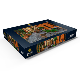 Darstellung des Puzzle Motivs Blick auf eine alte, enge Straße in Rom, Italien - Puzzleteile: 1000