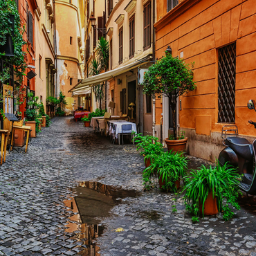 Blick auf eine alte, enge Straße in Rom, Italien 1000 Puzzle 3D Modell