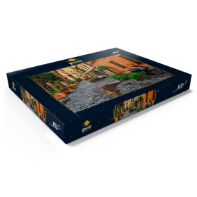 Darstellung des Puzzle Motivs Blick auf eine alte, enge Straße in Rom, Italien - Puzzleteile: 100