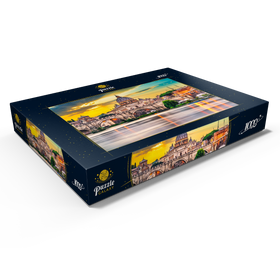 Darstellung des Puzzle Motivs Petersdom und Brücke Ponte Vittorio Emanuele II im Vatikan, Rom, Italien - Puzzleteile: 1000