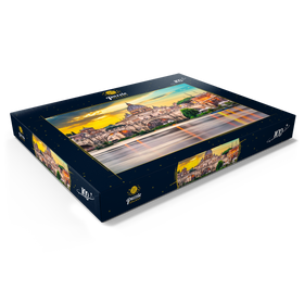 Darstellung des Puzzle Motivs Petersdom und Brücke Ponte Vittorio Emanuele II im Vatikan, Rom, Italien - Puzzleteile: 100