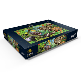 Alternative Darstellung des Puzzle-Motivs Tiere des Regenwaldes – Puzzleteile: 1000