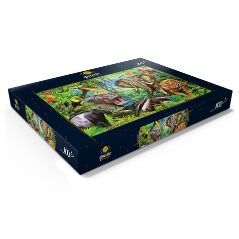 Tiere des Regenwaldes 100 Puzzle Schachtel Ansicht1