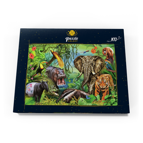 Tiere des Regenwaldes 100 Puzzle Schachtel Ansicht3