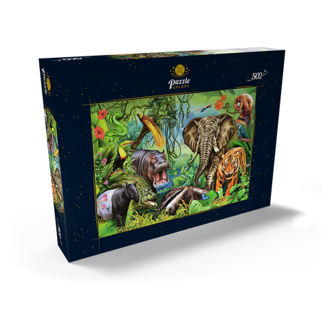 Tiere des Regenwaldes 500 Puzzle Schachtel Ansicht2