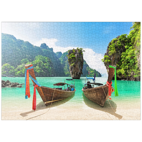 Darstellung des Puzzle-Motivs Bond-Insel in der Nähe von Phuket in Thailand – Puzzleteile: 1000