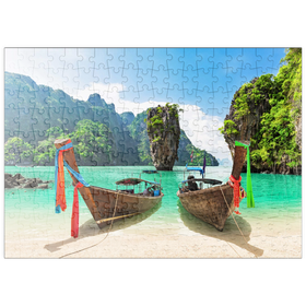Darstellung des Puzzle-Motivs Bond-Insel in der Nähe von Phuket in Thailand – Puzzleteile: 200