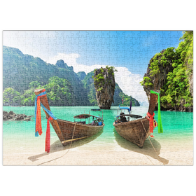 Darstellung des Puzzle-Motivs Bond-Insel in der Nähe von Phuket in Thailand – Puzzleteile: 500