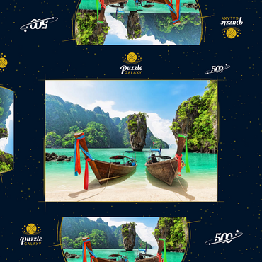 Bond-Insel in der Nähe von Phuket in Thailand 500 Puzzle Schachtel 3D Modell