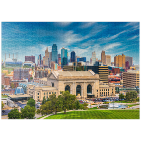 Darstellung des Puzzle-Motivs Skyline von Kansas City, Missouri, USA – Puzzleteile: 1000