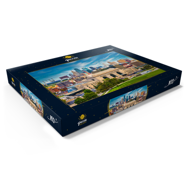 Skyline von Kansas City, Missouri, USA 100 Puzzle Schachtel Ansicht1