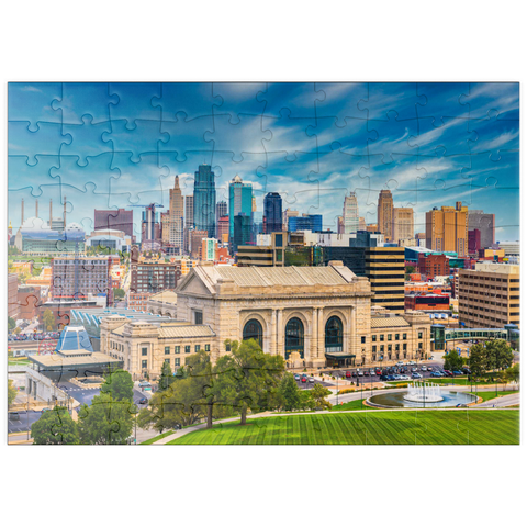 puzzleplate Skyline von Kansas City, Missouri, USA 100 Puzzle