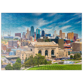 Darstellung des Puzzle-Motivs Skyline von Kansas City, Missouri, USA – Puzzleteile: 200