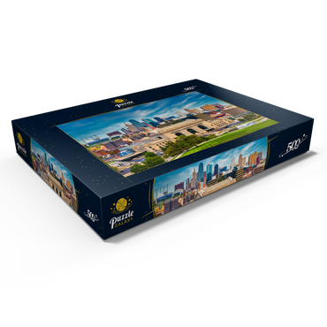 Skyline von Kansas City, Missouri, USA 500 Puzzle Schachtel Ansicht1