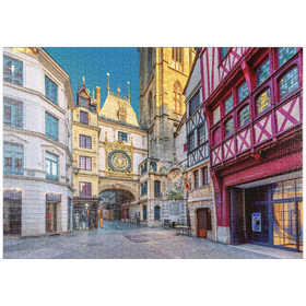 Darstellung des Puzzle-Motivs Die Gros-Horloge (Große Uhr), Rouen, Normandie, Frankreich – Puzzleteile: 1000