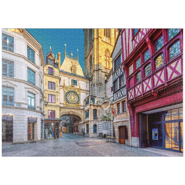 puzzleplate Die Gros-Horloge (Große Uhr), Rouen, Normandie, Frankreich 1000 Puzzle