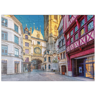 puzzleplate Die Gros-Horloge (Große Uhr), Rouen, Normandie, Frankreich 100 Puzzle
