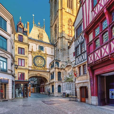 Die Gros-Horloge (Große Uhr), Rouen, Normandie, Frankreich 100 Puzzle 3D Modell